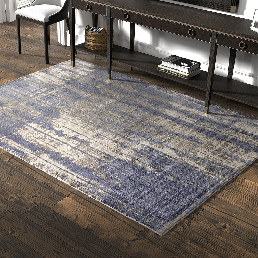 close up of thick white high pile rug